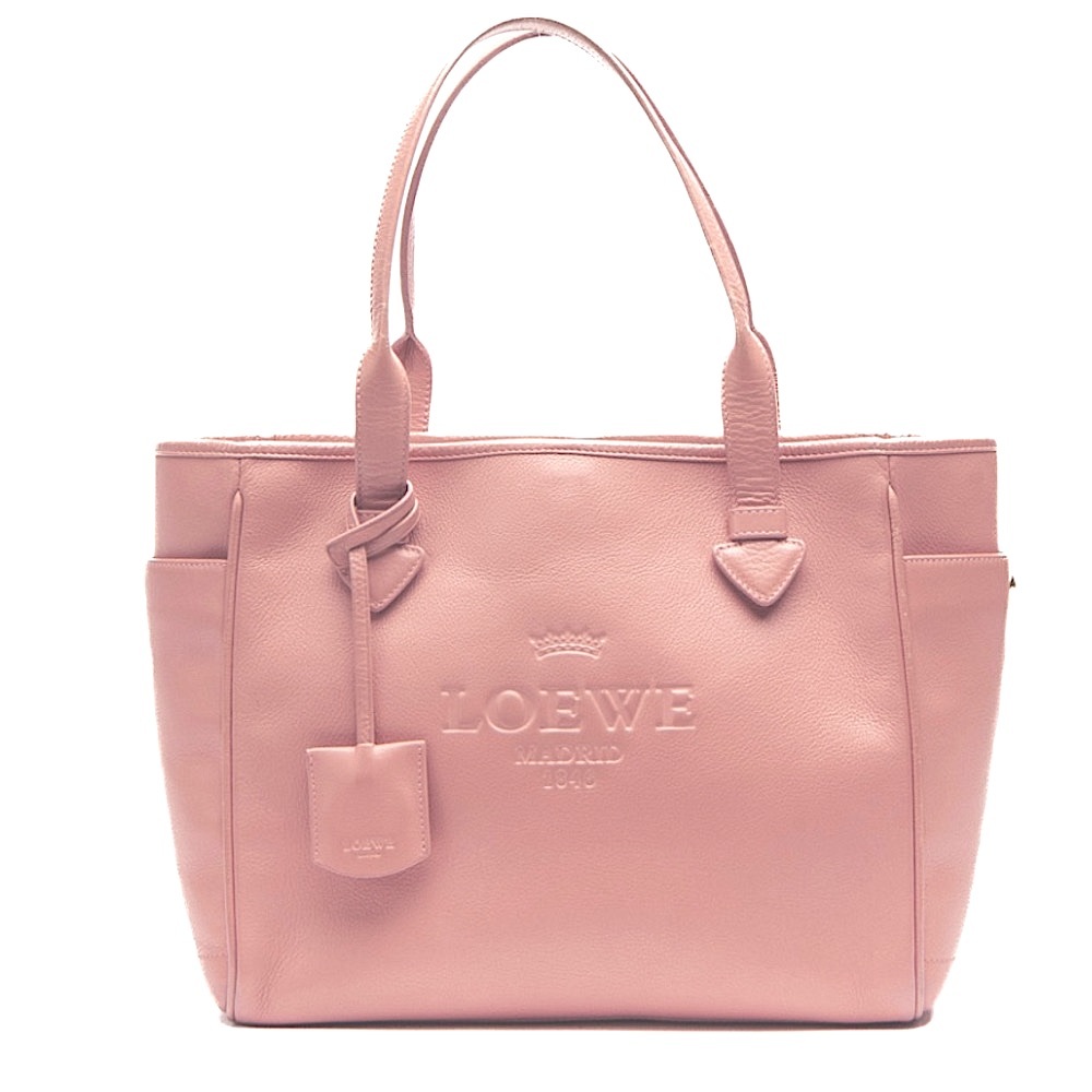 Loewe Pink Leather handbag tote 100 % Authentic Color Blush
